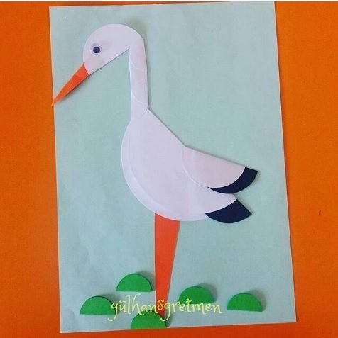 Аппликация Журавлик