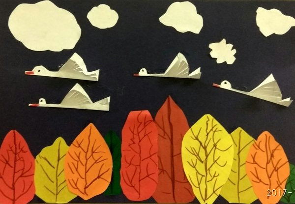 Аппликация перелетные птицы