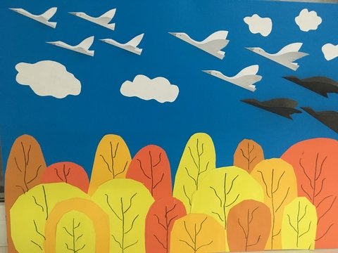 Аппликация птицы улетают