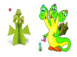 Змей Горыныч из картона