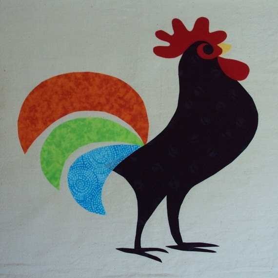 Петушок из цветной бумаги