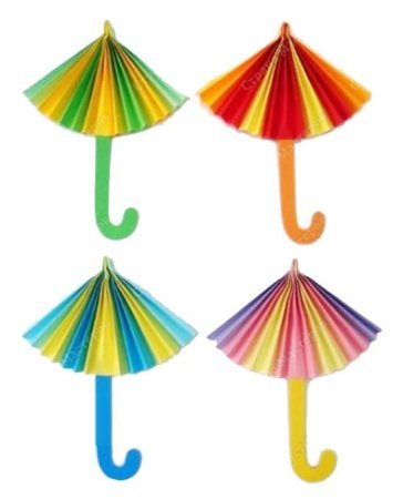 Зонтик из цветной бумаги