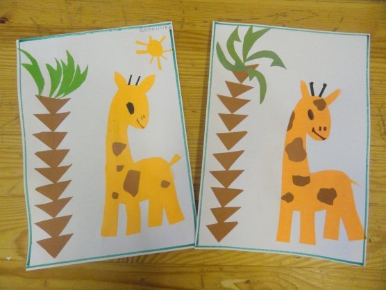 Аппликация животные жарких стран