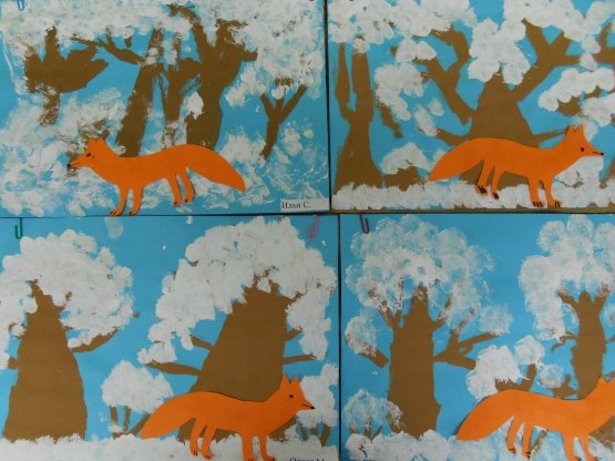 Рисование Дикие животные зимой подготовительная группа