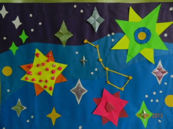 Аппликация на тему звезды