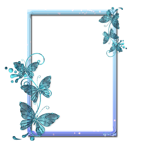 Рамка голубого цвета