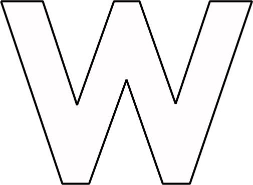 Трафарет буквы w