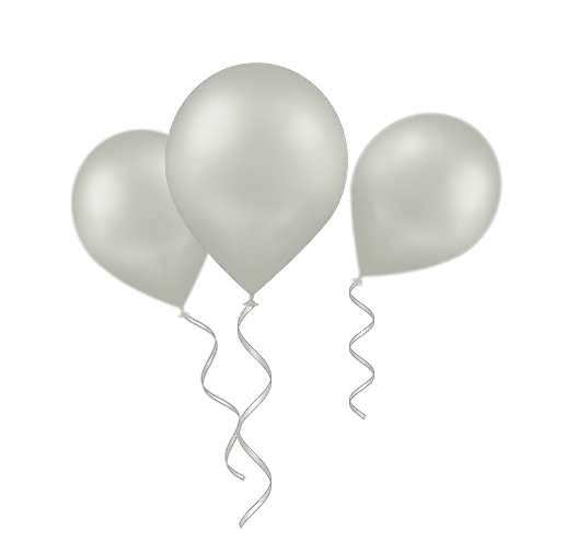 Воздушные шары на прозрачном фоне