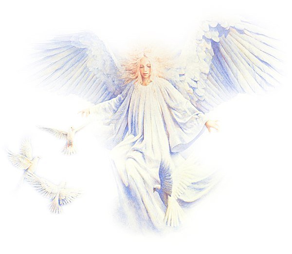 Ангел хранитель на белом фоне