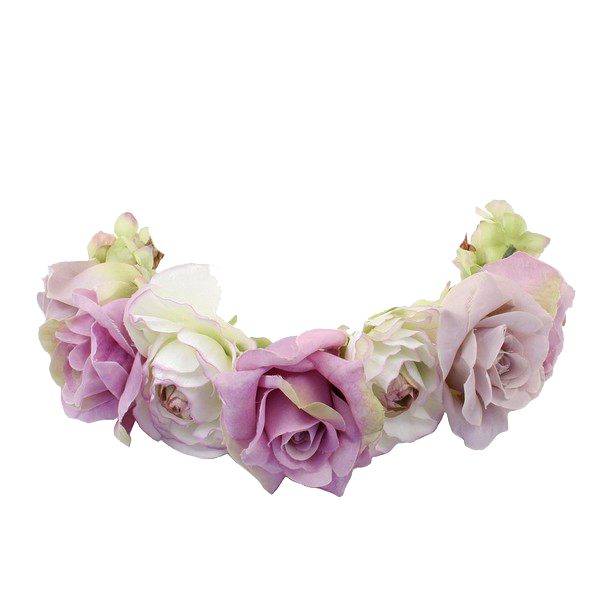 Ободок из цветов без фона