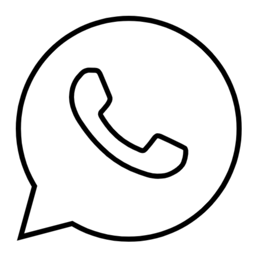 WHATSAPP черно белая иконка