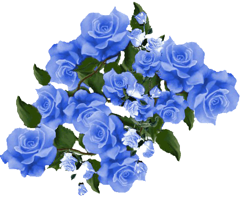 Анимационная синие цветы