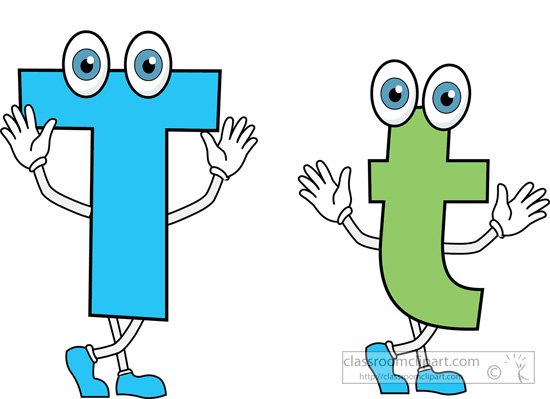 Буква т в виде человечка