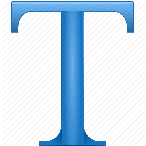 Буква т синяя