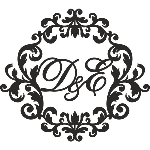 Рамка для Монограммы на свадьбу