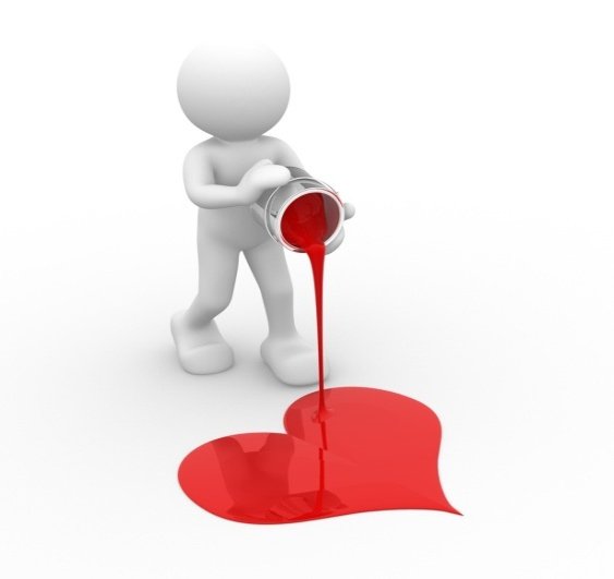 Белый человечек с сердцем