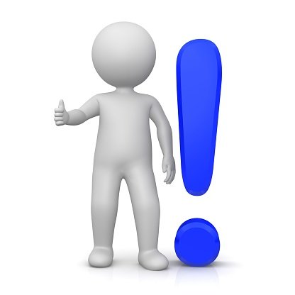 Человечек с восклицательным знаком на прозрачном фоне (28 фото)