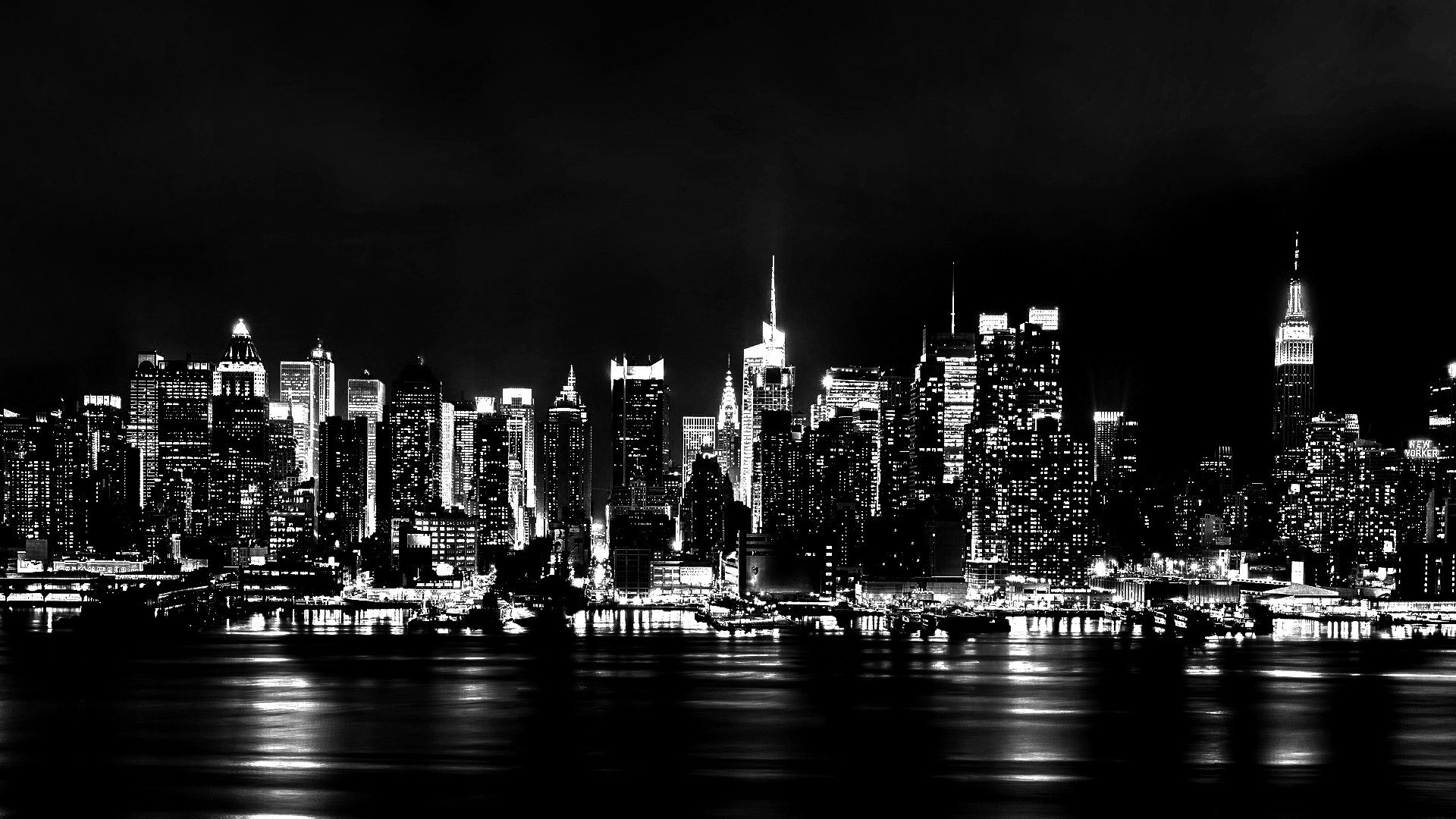 Города черном фоне. Мидтаун Манхэттен Нью Йорк. Черно белый город. Обои чб. Ночной город черно белый.