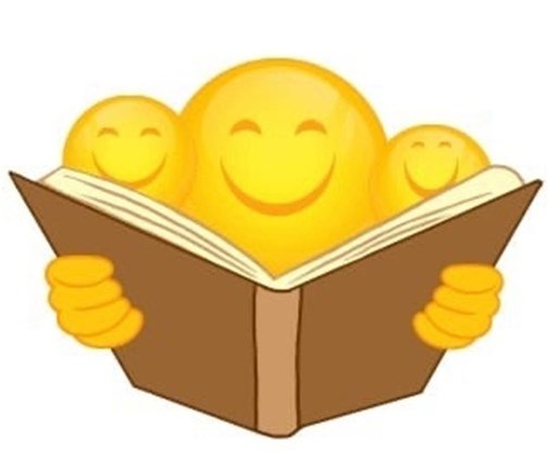 Смайлик читает книгу
