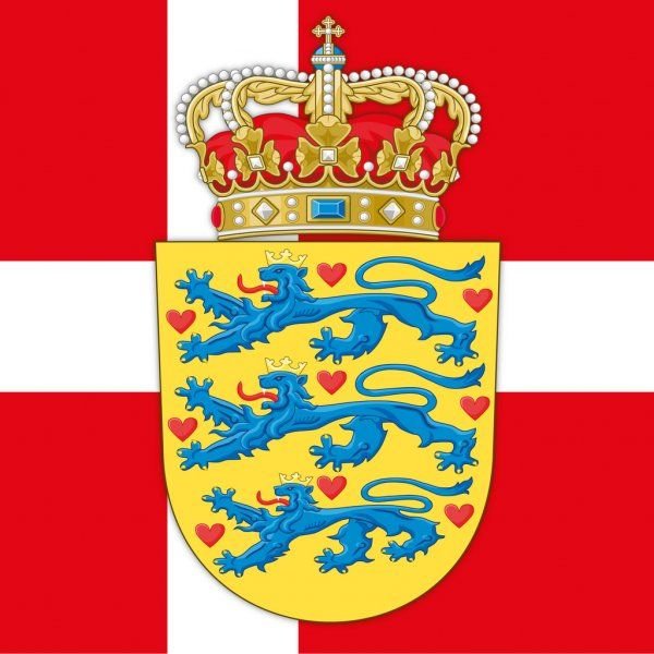 Дания флаг и герб