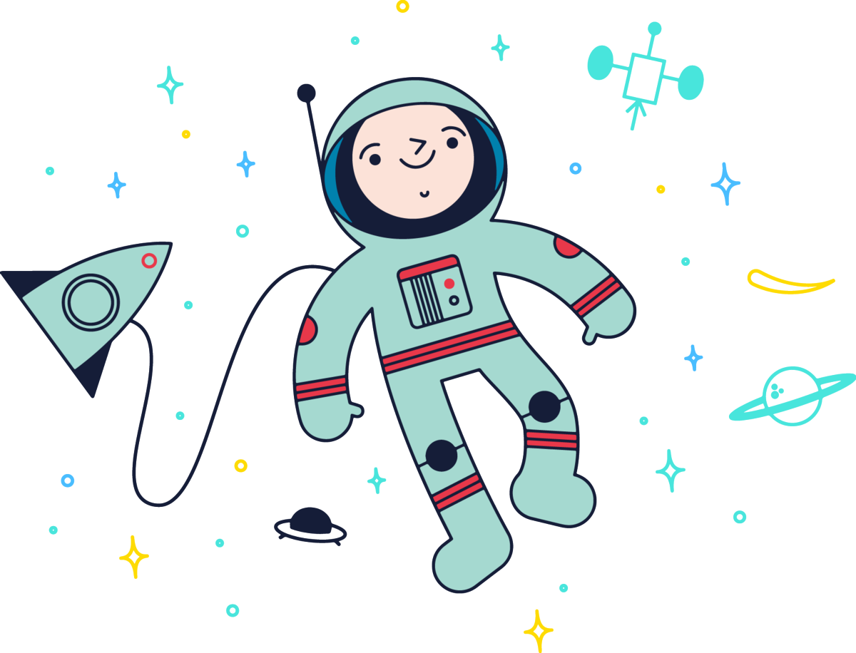 Космонавт мультяшный. Космонавт картинка для детей. Космонавт иллюстрация. Мультяшные космонавты.
