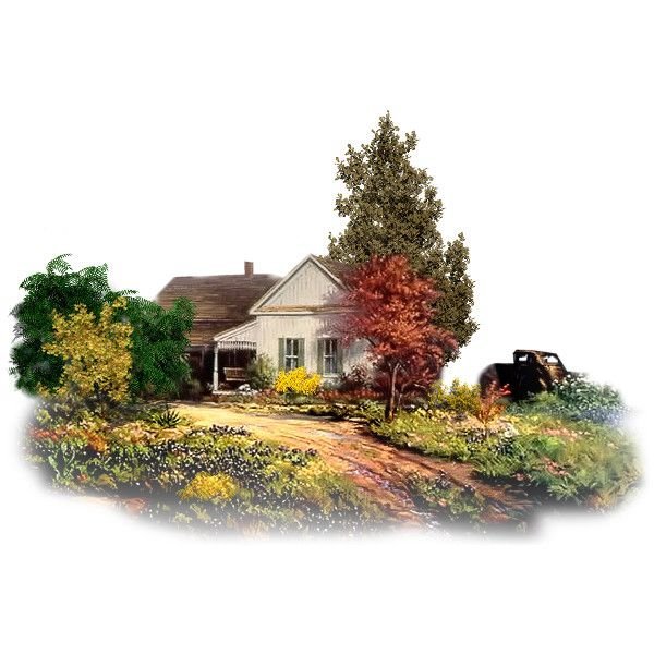 Деревня на прозрачном фоне