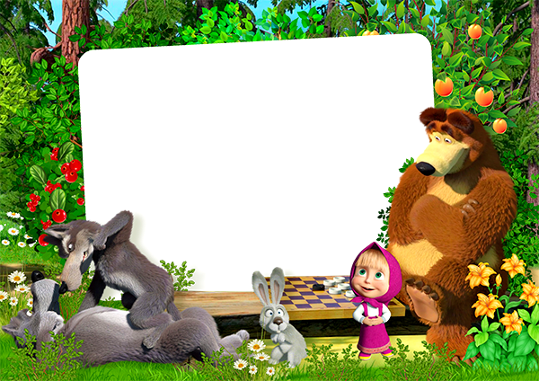 Рамка на кружку Маша и медведь