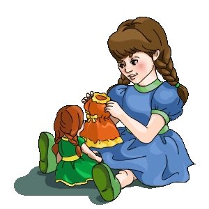 Рисунок девочка с кукулей