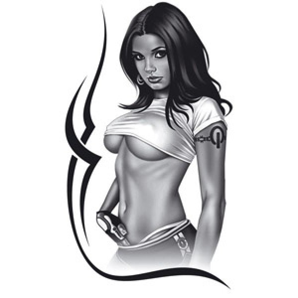 Наклейка девушка