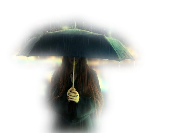 Клипарт на прозрачном фоне девушка под зонтом