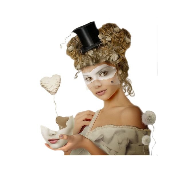 Странная женщина на прозрачном фоне