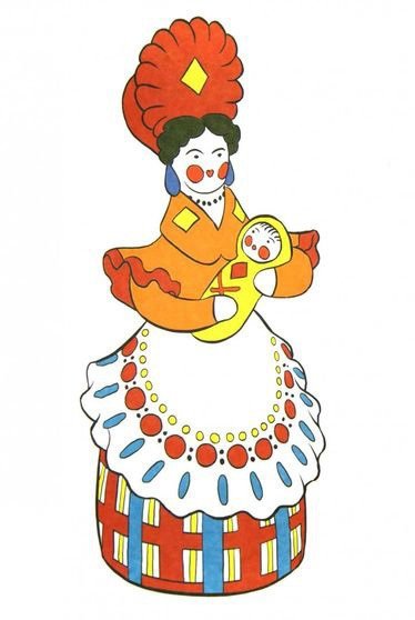 Иллюстрации с изображением дымковских игрушек