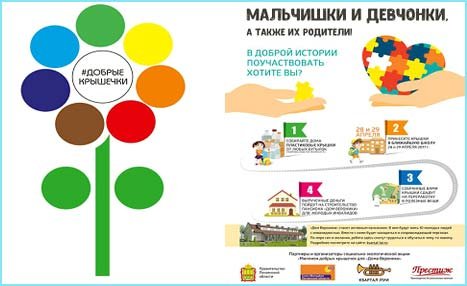 Акция добрые крышечки вывеска