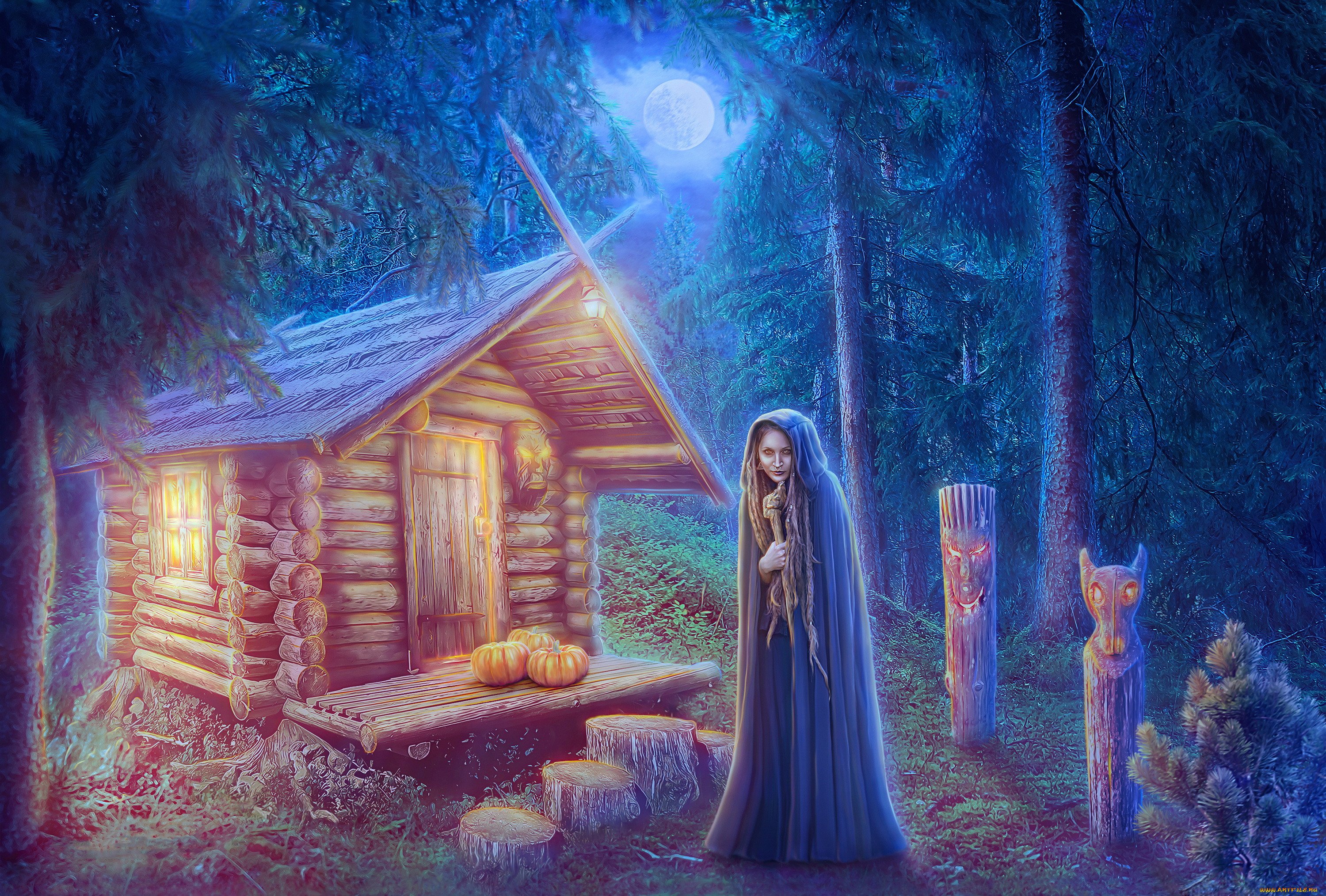 Сила ведьминой избы. Избушка ведьмы. Лесная колдунья. Сказочный Лесной домик. Колдунья в лесу.