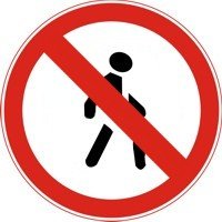 Знак 3.10 движение пешеходов запрещено