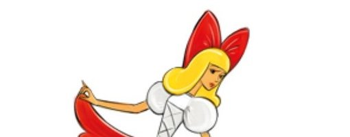 Дюймовочка на белом фоне