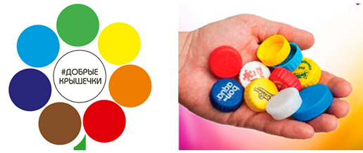 Добрые крышечки логотип