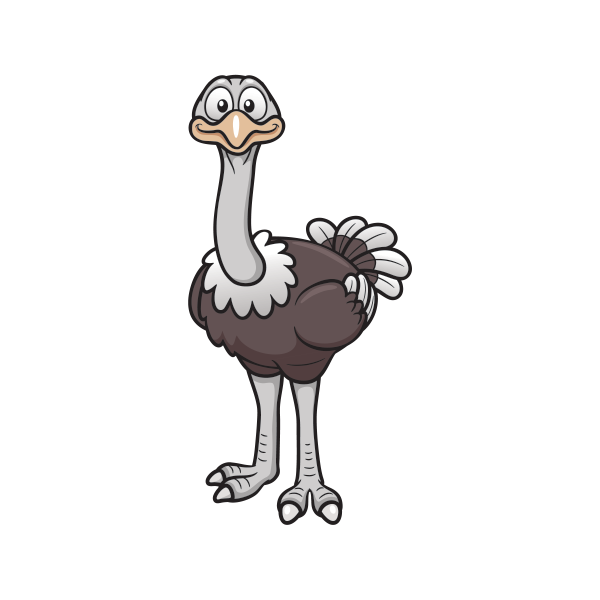 Страус мультяшка