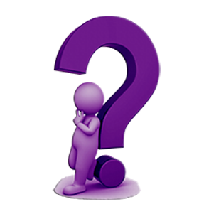 Знак вопроса фиолетовый