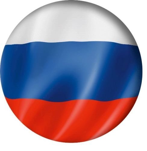 Российский флаг в круге