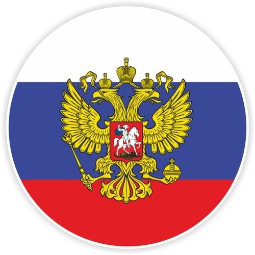 Российский флаг в круге