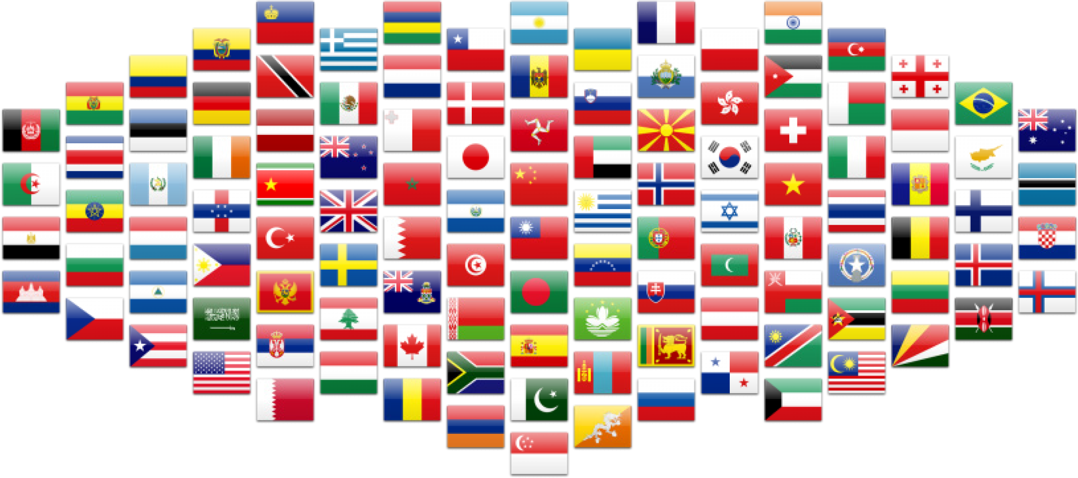 Все страны на е. Национальные флаги. Флаги государств.