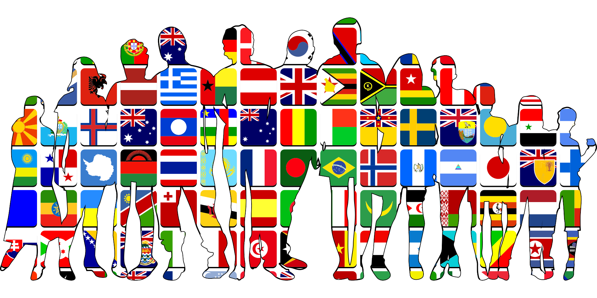 Картинки человек страны. Страны в виде человечков. Флаги всех государств. Флаги разных национальностей. Человек и много флагов.