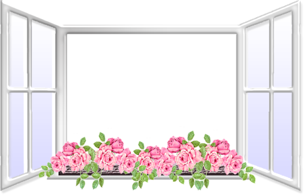 Открытое окно на прозрачном фоне