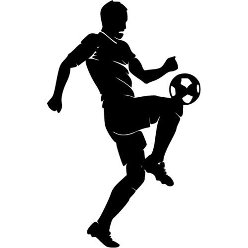 Футболист черный силуэт