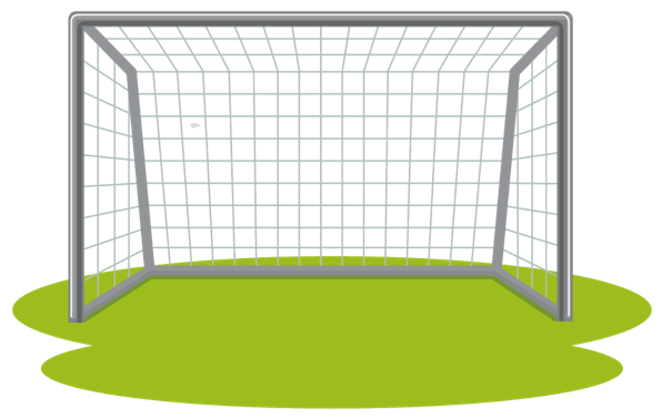 Футбольные ворота вид спереди