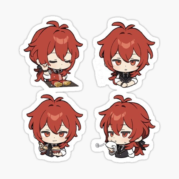 Геншин Чиби Стикеры