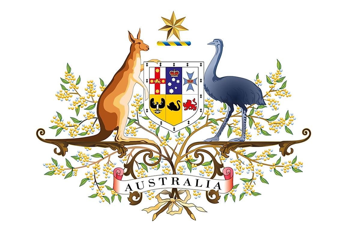 Какой символ австралии. Кенгуру на гербе Австралии. Австралия государство герб. Кенгуру и эму символ Австралии. Гос герб Австралии.