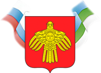 Флаг Республики Коми с гербом