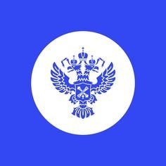 Герб России синий